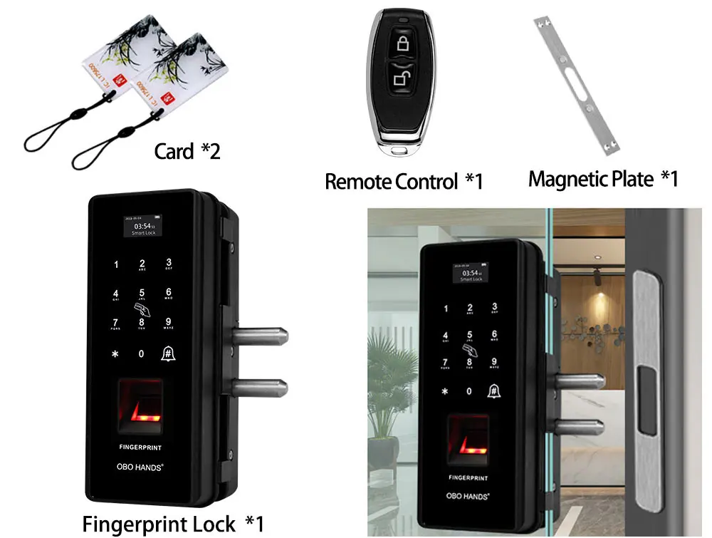 OBO HANDS умный дверной замок с отпечатком пальца биометрический RFID Электрический замок с паролем для контроля доступа безопасный для стеклянной деревянной/металлической двери