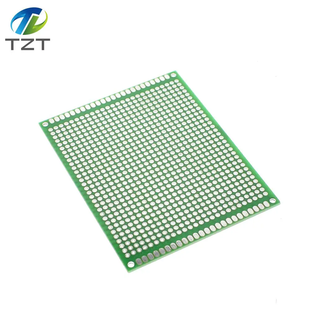 

1pcs TZT 7x9 7*9cm Double Side Prototype PCB Tinned Universal Board Experimental Plate Circuirt Hole Bread Board green