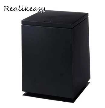 

Nordic Square Household Trash Can Pressing Cover Type Kitchen Waste Bin Toilet Multi-Purpose Bathroom/Bedroom Trash Can LFB133