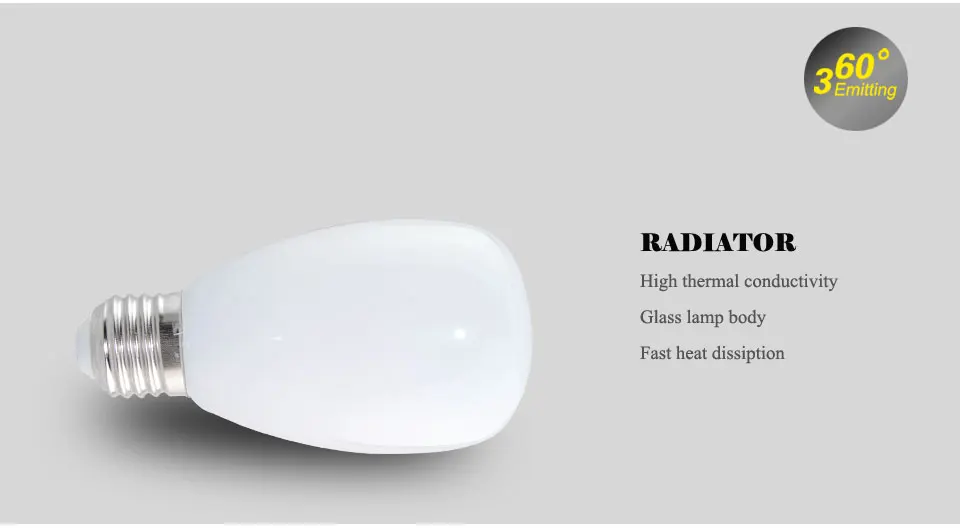 Foxanon LED лампа E27 высокая яркость 3 W 5 W 7 W 10 W 12 W AC220V светодио дный лампочки ампулы светодио дный Стекло тела белый/теплый белый для домашнего