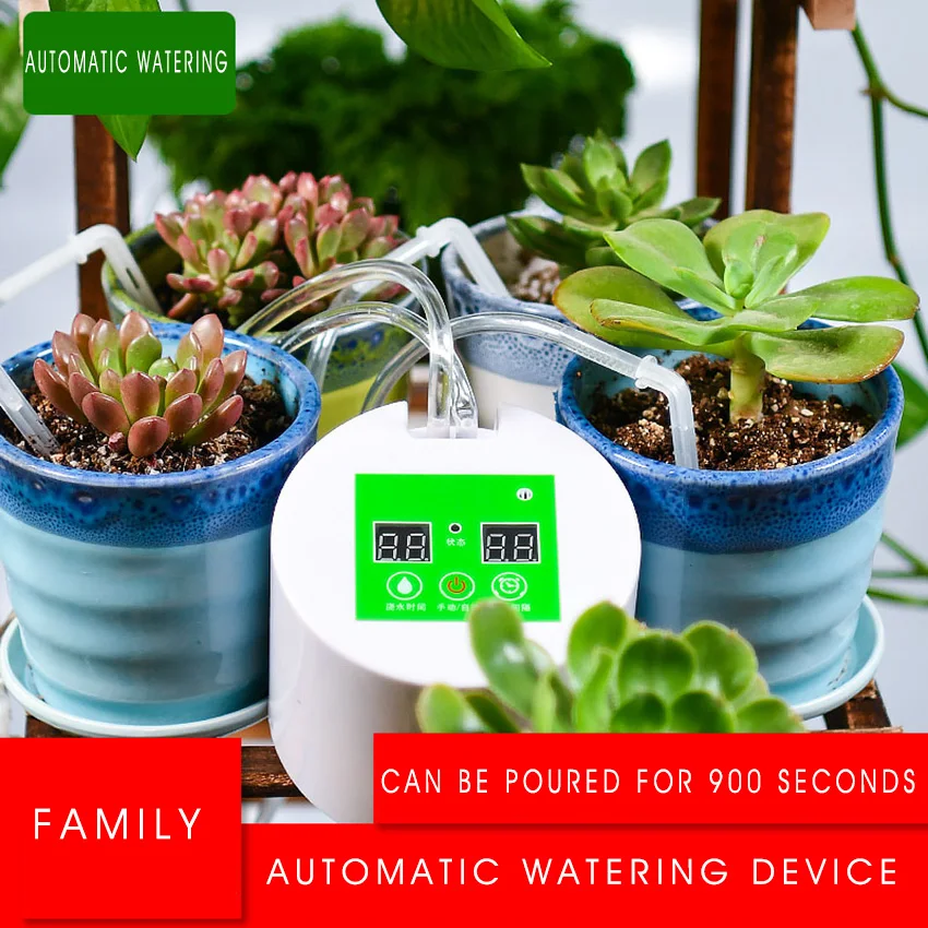 

Automatic Watering Succulents Rechargeable Intelligent timed Device Balcony Office Potting Watering Kits Drip Irrigation Suit