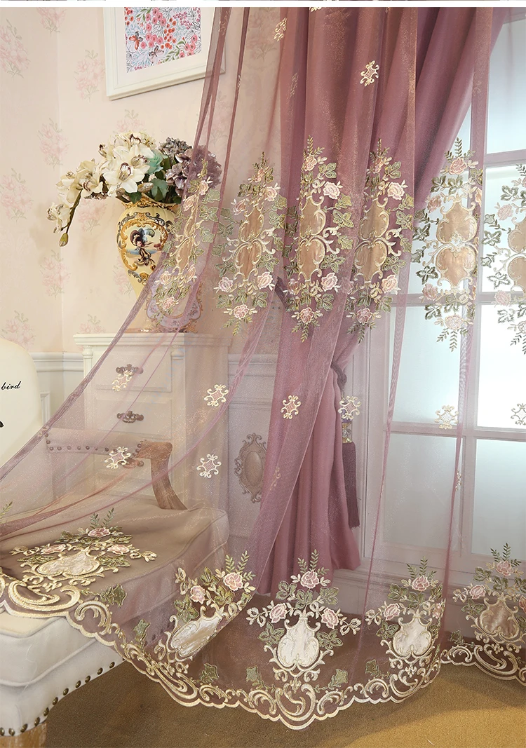 Европейский роскошный вышитый тюль, занавески для гостиной, затемненная занавеска для кухни, спальни, Высококачественная камея с цветочным узором, тюль на окно