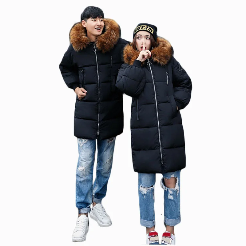 Best 2017 NEW WOMEN WINTER JACKETS LONG COAT THICKEN SLIM COTTON PADDED WARM FEMALE PARKAS HIGH QUALITY FUR COLLAR HOT SALE ZL374