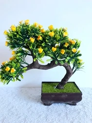 

Artificial plants bonsai for Home Decorative artificial plastic trees Artificial flowers for Imitation potted pine Rose buds
