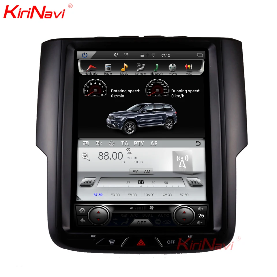 KiriNavi 10," Android 8,1 Автомагнитола для Dodge Ram автомобильный Dvd мультимедийный плеер Android авто gps навигация- Bluetooth