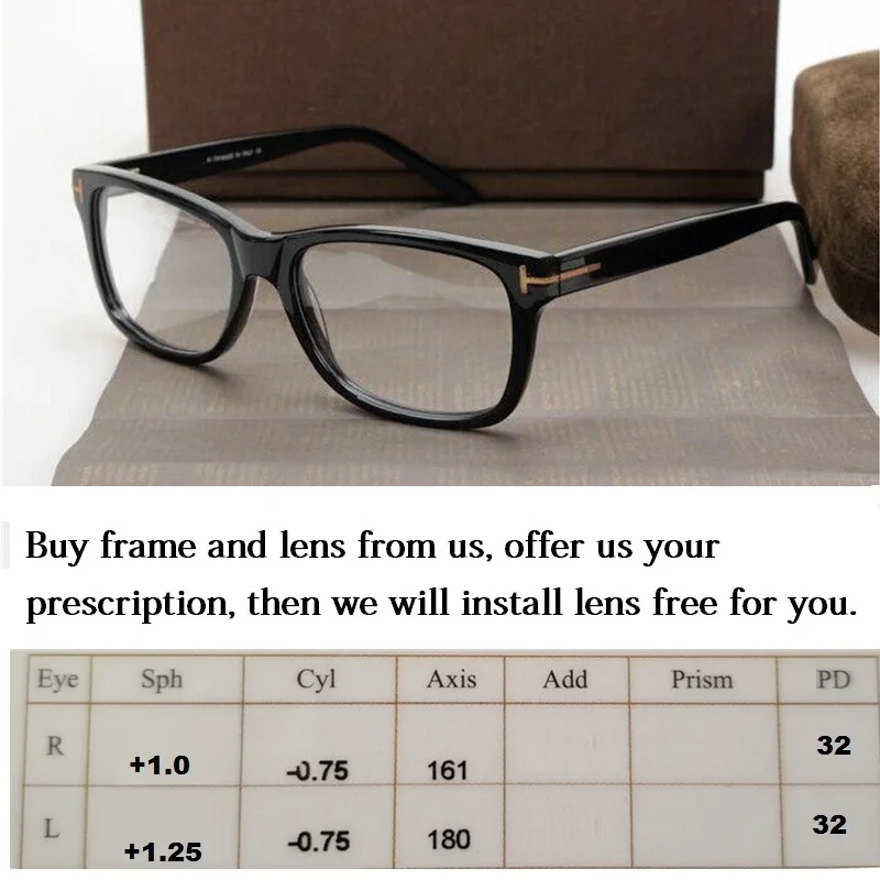 

Cubojue Acetate Glasses Men Women Brand Prescription Spectacles Optical customize 1.56/1.61/1.67 Index Diopter computer Lens