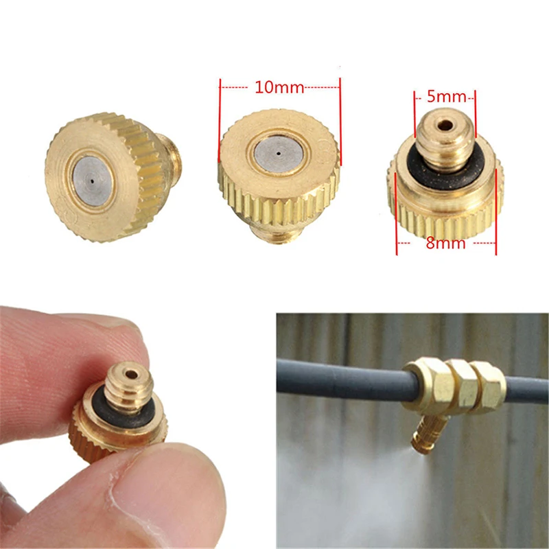 1pc Brass Spray Nozzle Cooling System Stainless Steel Garden Water