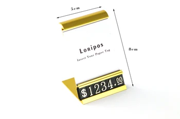 

Aluminum Frame Jewelry Price Tag Adjustable Numeral Pricing Cube Sign Card Holder Wine Cellphone Alloy Counter Display Stand