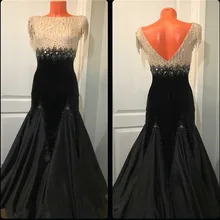 GOODANPAR бисерные трубки шелковые бархатные бальные танцы стандартные соревнования платья для женщин с боди бюстгальтер чашки фокстрот вальс, одежда