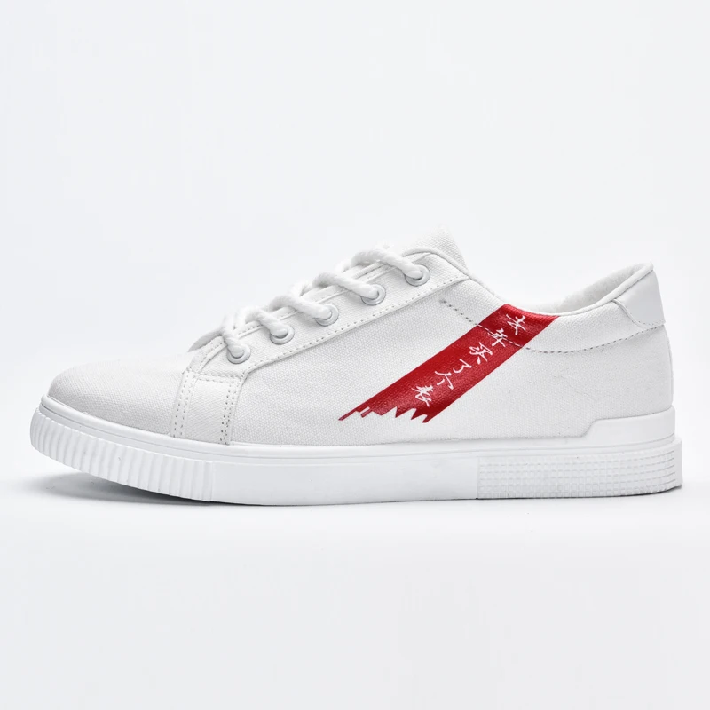 جديد أحذية بيضاء من القماش الكتاني الرجال الدانتيل متابعة أحذية رياضية تنفس شقة حذاء كاجوال لينة ارتداء مقاومة الرجعية نمط طالب أحذية تزلج