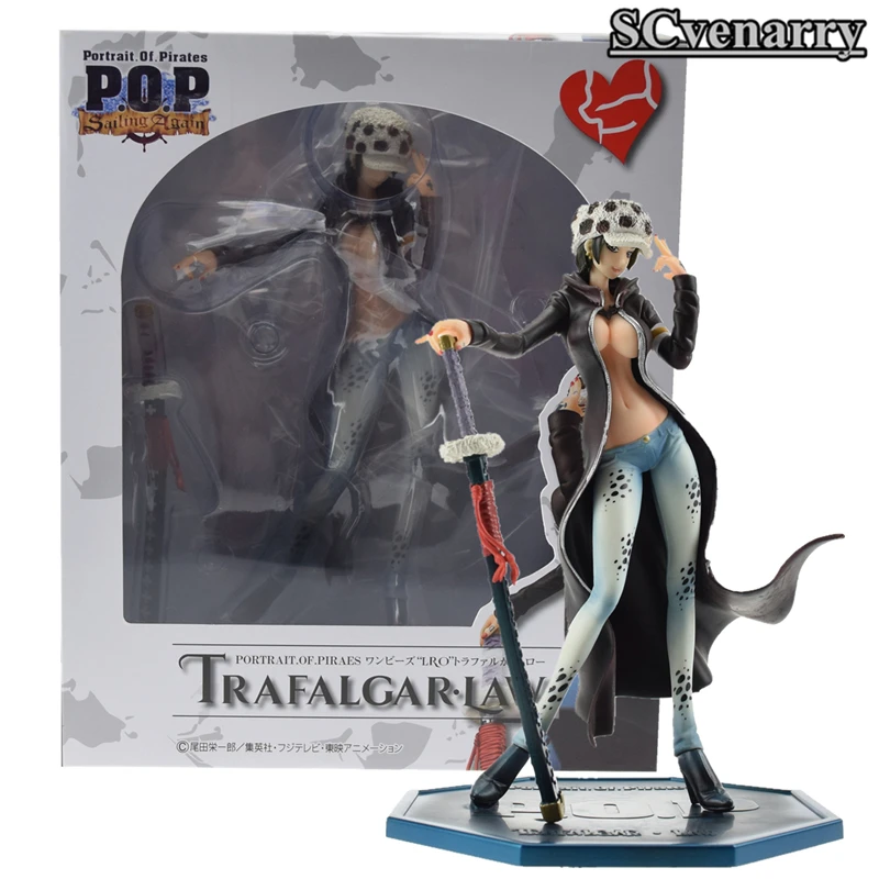 One Piece Action Figure Doll Trafalgar Law Girl Ver Pvc Figure Pop One