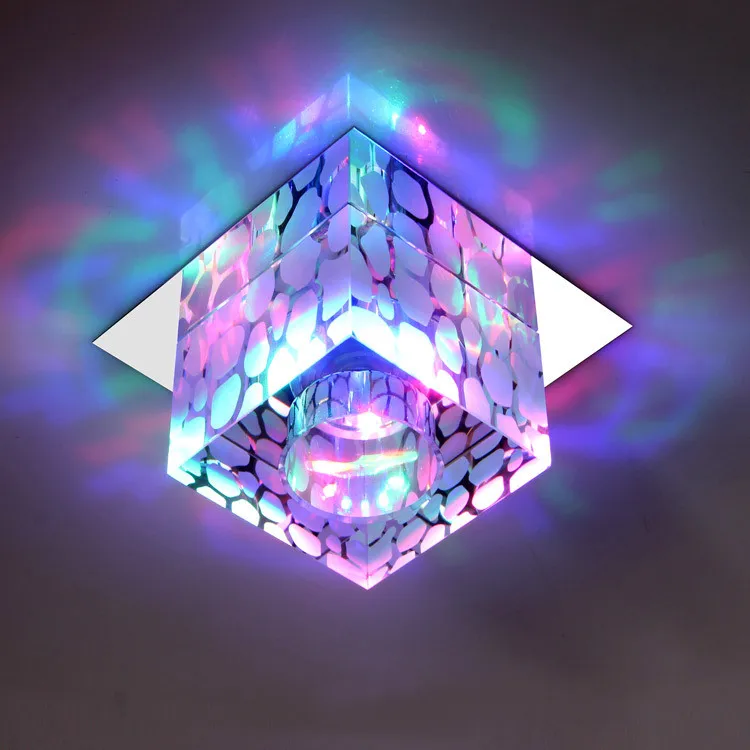 

Chandelier Ceiling Cube Light Crystal Lamp Pendants Square Small Lamps Crystals Luminaire Corridors Porch Creative Lighting