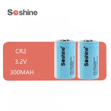 2 sztuk oryginalny SOSHINE LiFePo4 15266 z przepisami dla lotów według wskazań przyrządów (IFR) CR2 300MAH 3.2V akumulator baterii LIFEPO4 baterie niebieski