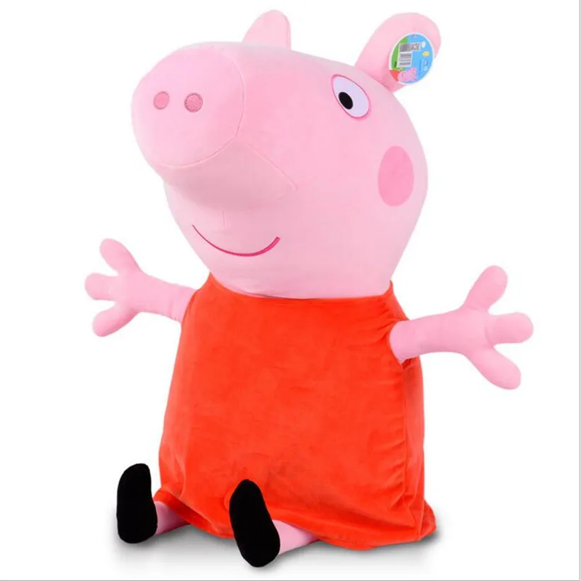 Качественные товары, Оригинальная кукла Peppa Pig 19 см и кошелек Peppa 16 см, школьная сумка, мультяшный талисман, плюшевая игрушка для девочек