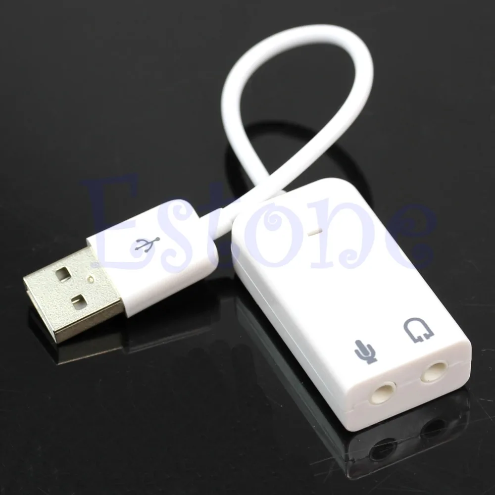 Внешний USB 2 0 для виртуальной аудиокарты 7.1CH адаптер ПК MAC ноутбука|sound card adapter|audio