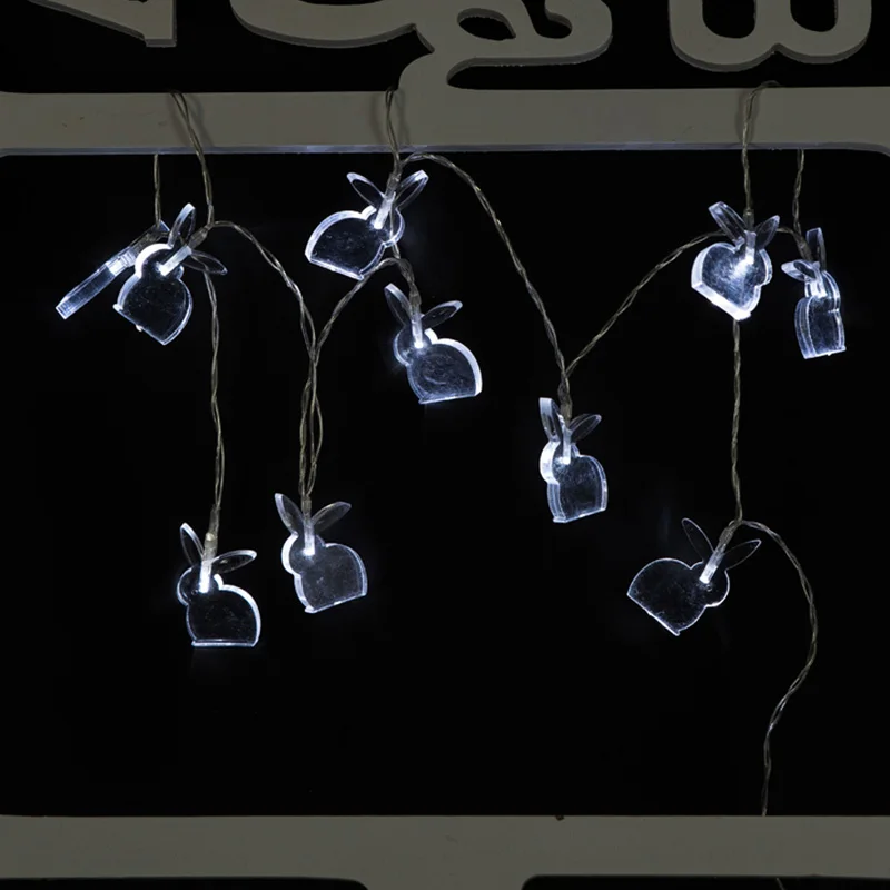 

10 LED Rabbit string Lights Decorative Battery Powered Easter Egg Light Christmas String Lights Wedding Party Easter Decoration