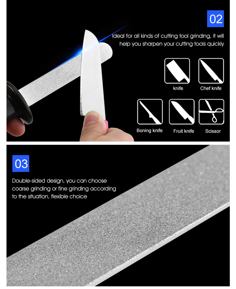 EECOO Алмазная точилка для ножей 400/600# стальная профессиональная точилка для ножей заточка ножей с ручкой ABS Точилки для ножей s