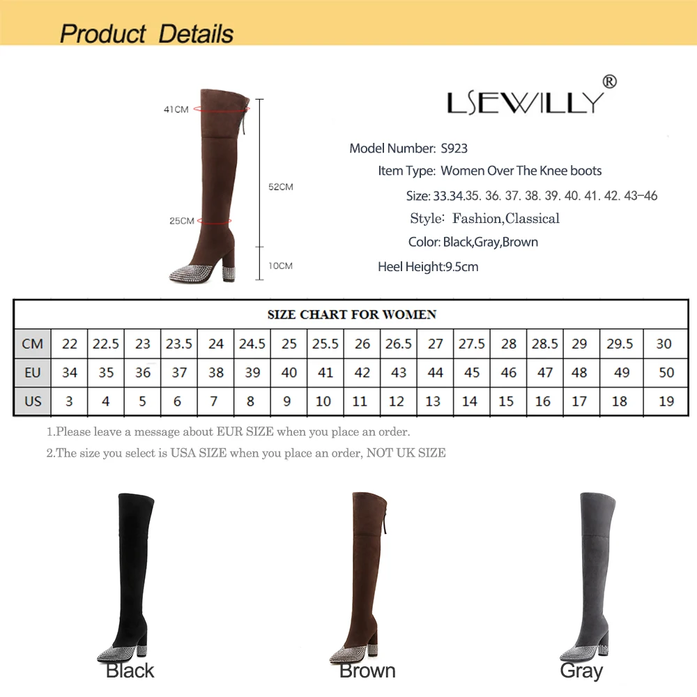 Lsewilly/осенне-зимние женские ботинки Эластичные текстильные сапоги до бедра Стразы ботфорты выше колена женская обувь на высоком каблуке S923