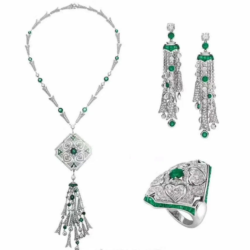 

cp266 Luxury Designer Fashion Silver platd Jewelry zirconia star shape Pp
