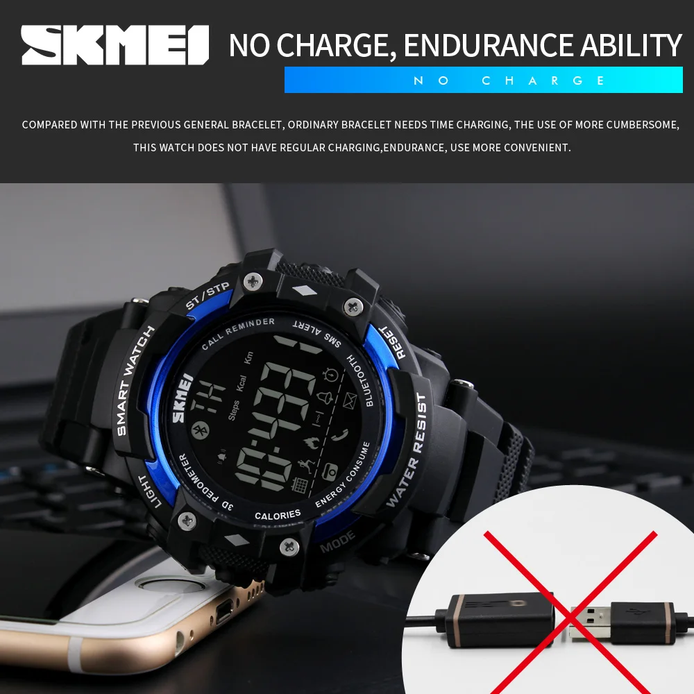 SKMEI Смарт часы для Apple Android женские спортивные Bluetooth шагомер камера умные