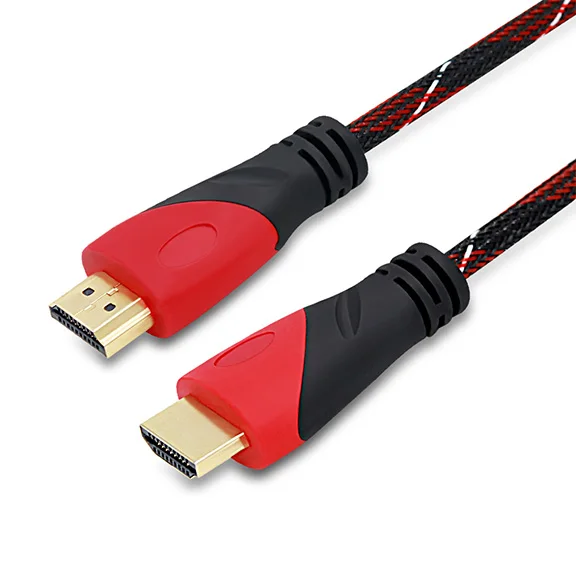 Тонкий Высокоскоростной HDMI кабель позолоченное соединение с Ethernet 1080P цифровой кабель, 0,5 м, 1 м, 1,5 м, 2 м, 3 м, 5 м, 8 м, 10 м, 15 м - Цвет: Red Nylon Mesh