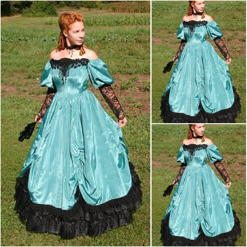 Customer to order!19 Century Vintage Costumes Victorian Dress 1860S