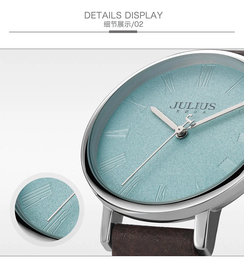 Новые женские часы Япония Кварцевые большие часы простые тонкие модные платья кожаный браслет Девушка Ретро подарок на день рождения Юлий