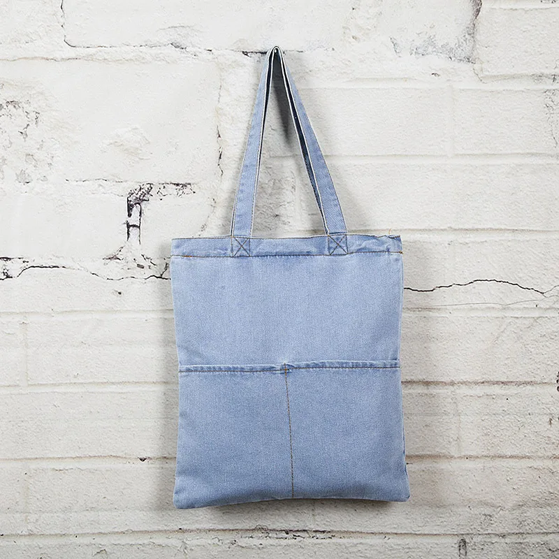 

2018 New Fashion Women's Messenger Bags Famous BLUE Handbag Denim Jeans Lady Shoulder Bag Clutches Diagonal Mochila Casual Tote