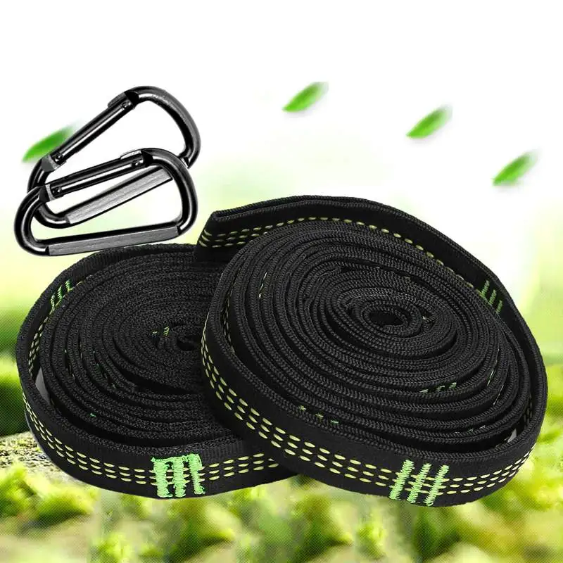 

5Pcs/set With10 Feet Hammock Tree Hanging Straps And Heavy Duty Lock Snap Hook Carabiners And Carrying Bag Outdoor Supplies