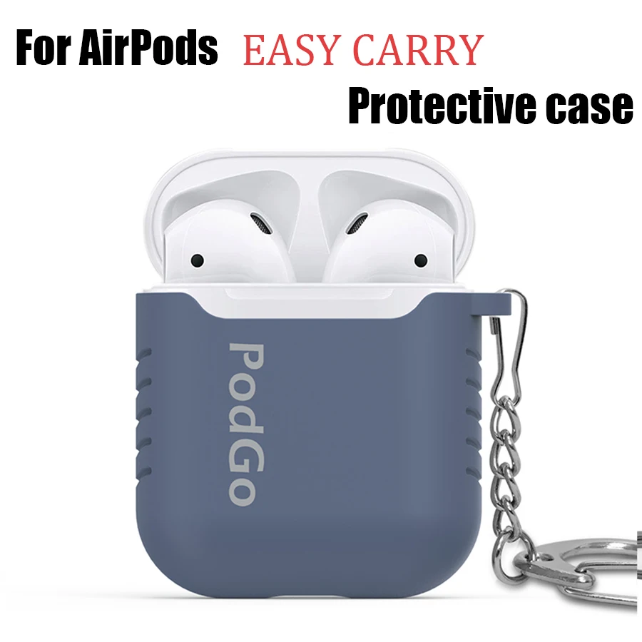 Силиконовый чехол для Apple аксессуары AirPods защитный с крючком беспроводных