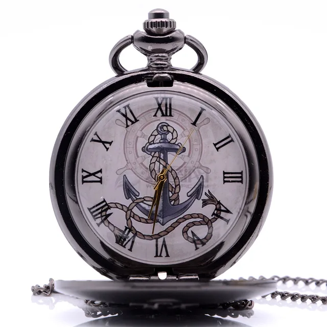 Drop Shipping Vintage Antique The Rudder Anchors Quartz Pocket Watch Analog Pend Drop Shipping Vintage Antique The Rudder Anchors Quartz Pocket Watch Analog Pend