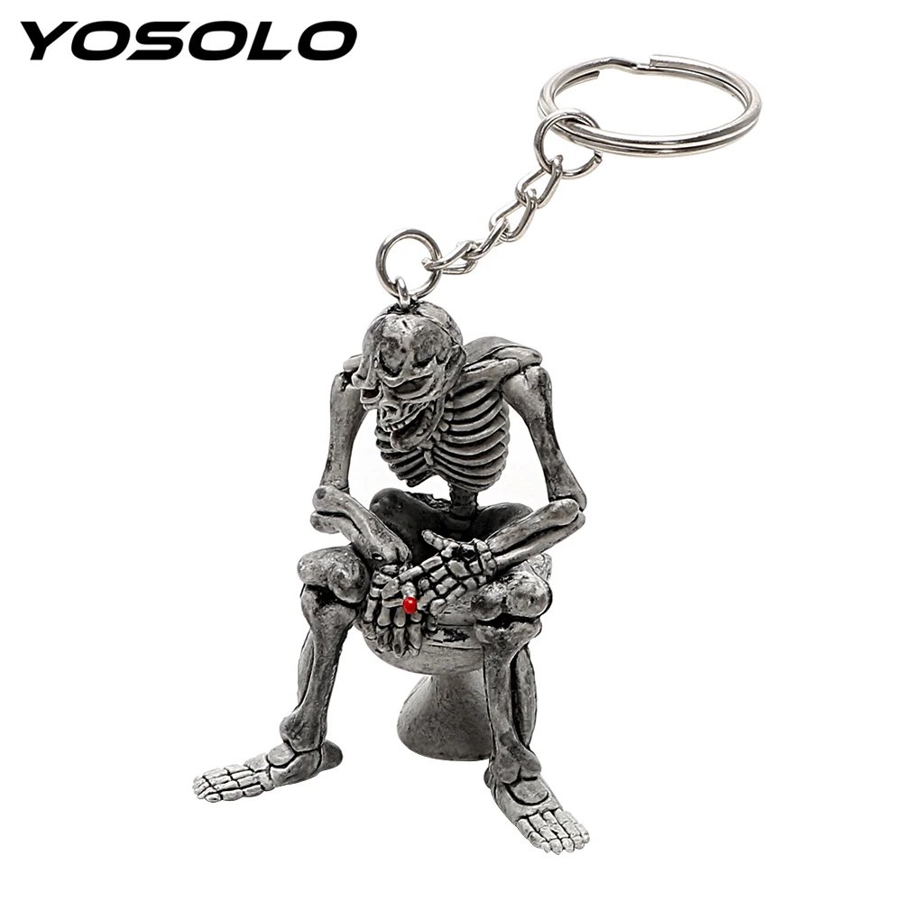 Yosolo Rubber Key Chain Cool Purse Bag Decor Car Key Rings Auto
