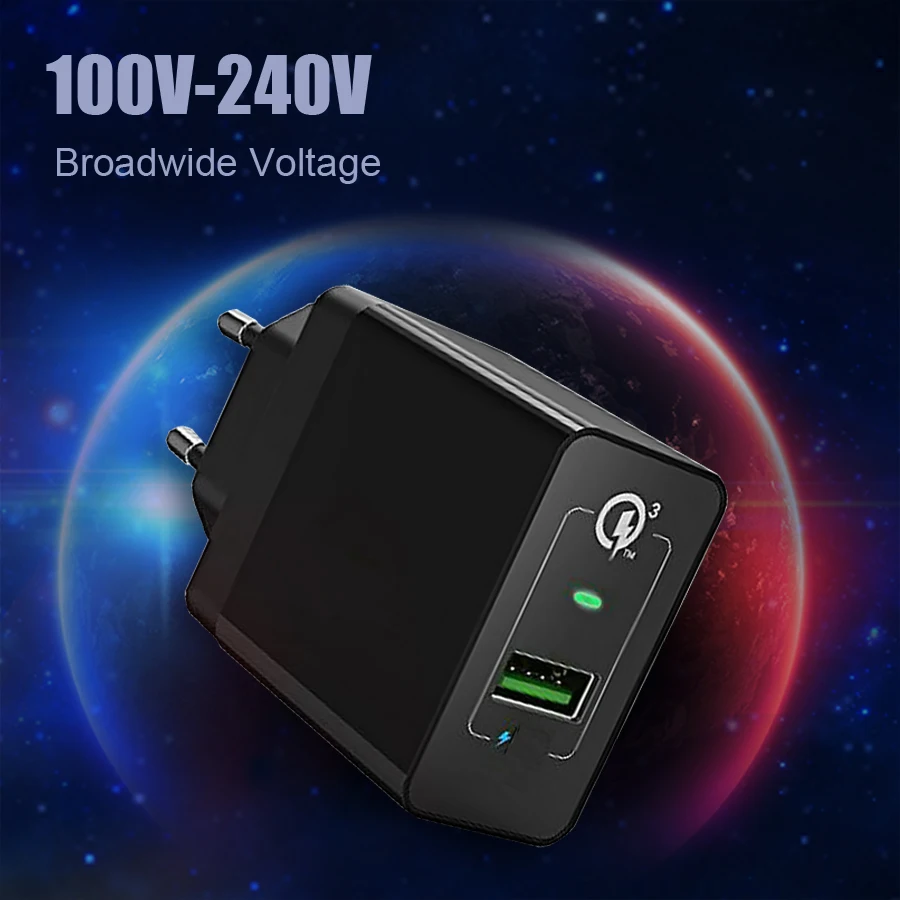 SUMPK USB Quick Charge 3 0 18W Dual USB Phone Charger For iPhone X Fast Charger 3