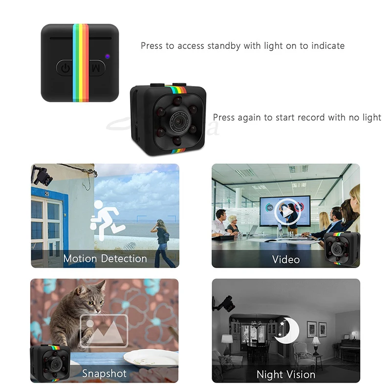 Roreta SQ11 mini camera 1080P HD Sport DV DVR Monitor Concealed camera SQ 11 night vision micro small camera Mini camcorder