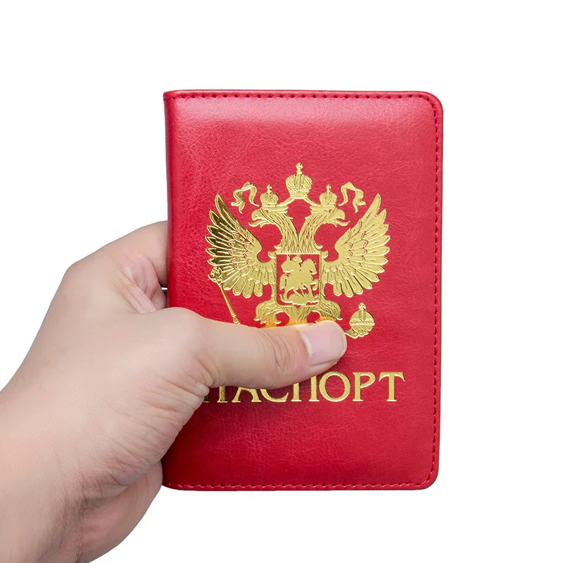 2019 дорожная русская Чековая книга Pu Обложка для паспорта женщин и мужчин