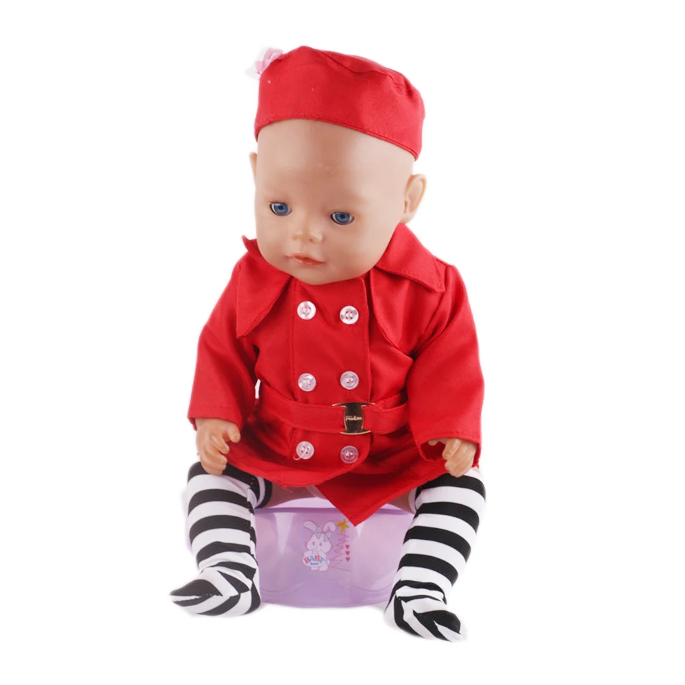 

The red Windbreaker for 43cm doll's dress the best Christmas gift b101