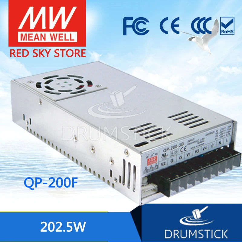 Selling Hot MEAN WELL QP-200F meanwell QP-200 202.5W Quad Output with PFC Function Power Supply