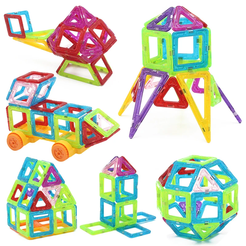 26 шт. Мини Магнитный дизайнерский строительные блоки детские модели строительные игрушки техника пластик DIY обучающие Кирпичи Детские Магнитные игры