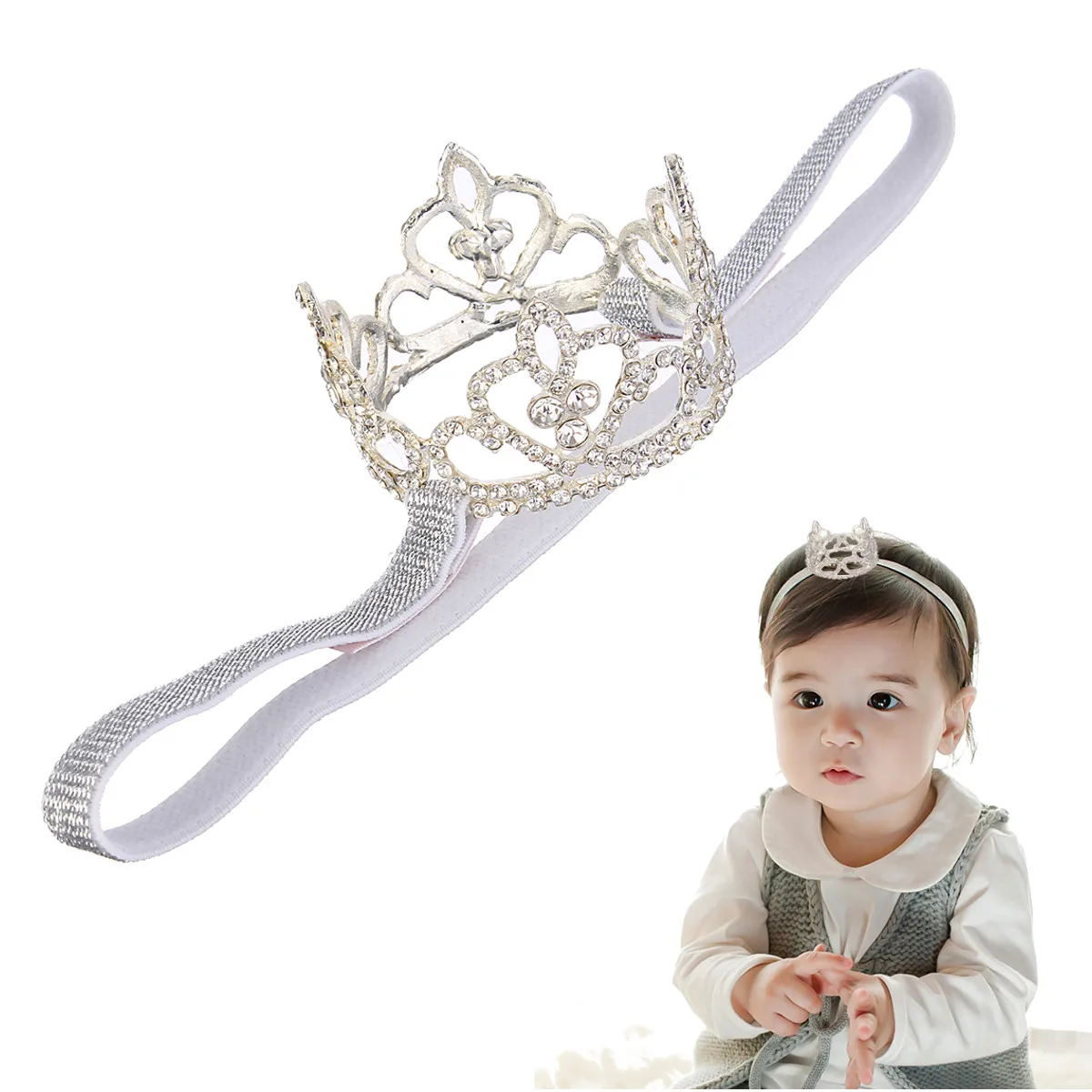 

Baby Hairband Crystal Tiara Hairband Kid Girl Bridal Princess Prom Crown Party Accessiories Princess Prom Crown Headband