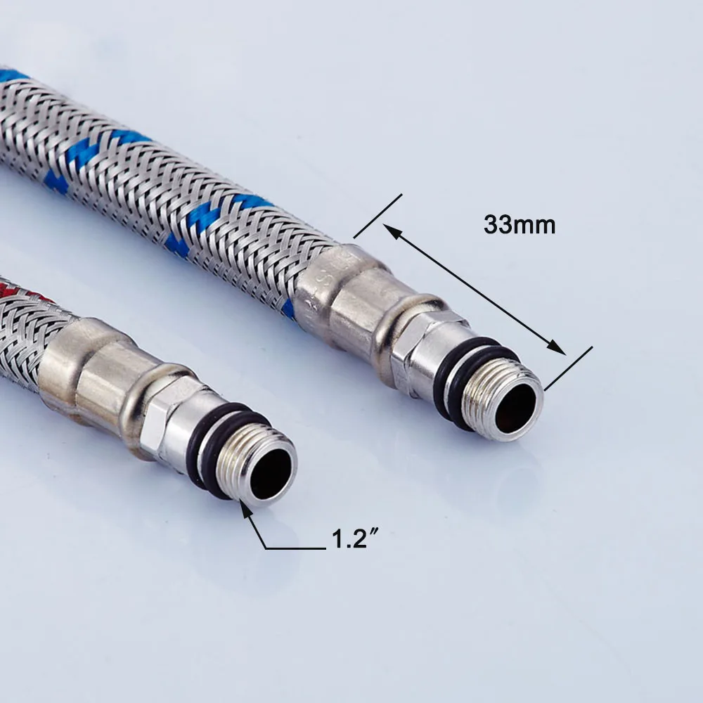 G1/2 G3/8 G9/16 50 см 1 пара гибких водопроводных труб из нержавеющей стали, смеситель для холодной и горячей воды, водопроводные шланги, запчасти для ванной комнаты