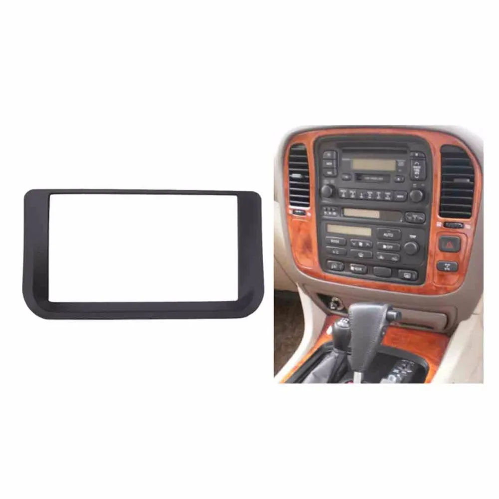 

Double Din Radio Fascia for Lexus LX470 Toyota LC100 Stereo Panel Dash CD Trim Installation Kit Frame Facia