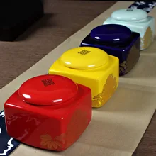 Благородная Керамика ручной работы, герметичный маленький резервуар, китайские бутылки и баночки для хранения, керамические резервуары для хранения, китайский стиль чаепития