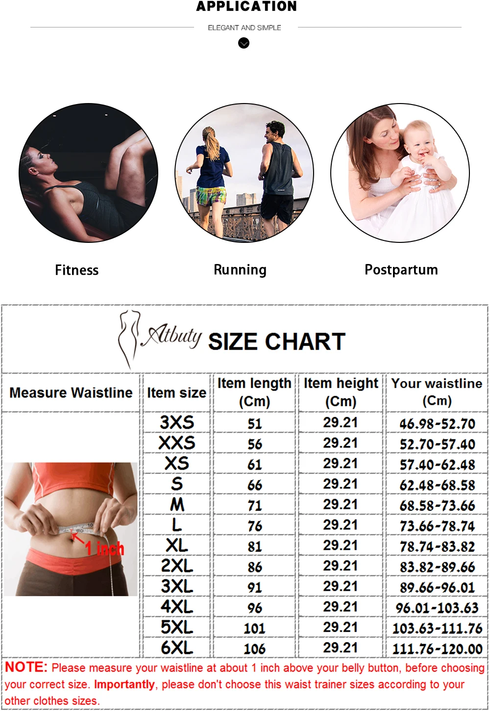 1650_01 Atbuty 9 Steel Boned Waist Trainer Corset Sweat Hot Underbust Control Tummy Loss Weight Body Shaper for Women (4)