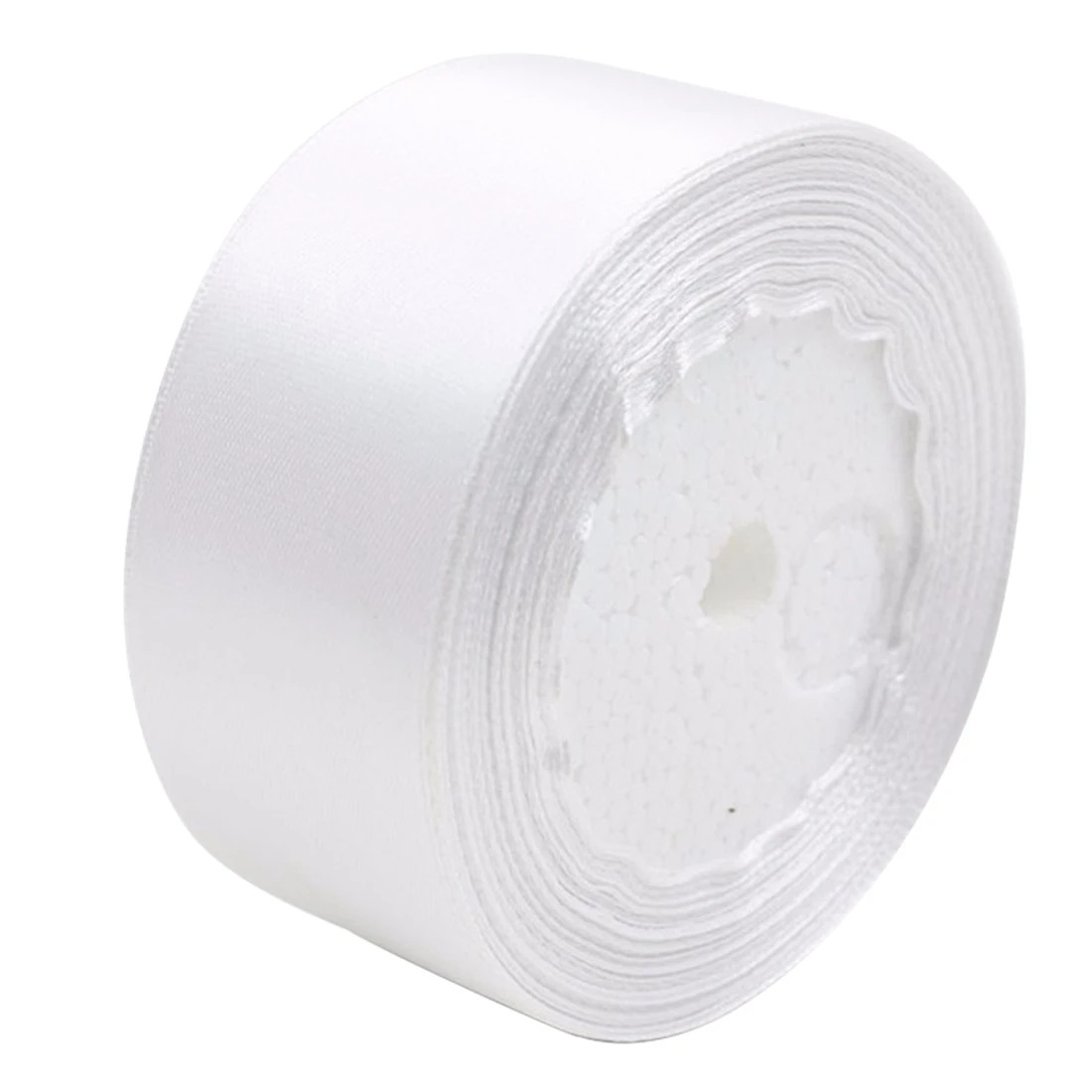 PF 1 roll 40mm 22 Meters silk satin ribbon for wedding party white