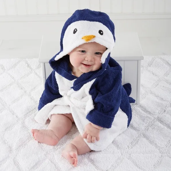 Детский банный халат с капюшоном, очень мягкий халат с милыми животными для детей от 0 до 18 месяцев, пижама, пижама для новорожденных, одежда для маленьких девочек - Цвет: 2
