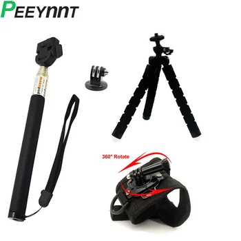 

Action Camera Accessories Set for Gopro hero 7 6 5 4 Selfie Stick Monopod Mount for Go pro SJCAM SJ4000 Tripod for Xiaomi Yi 4k