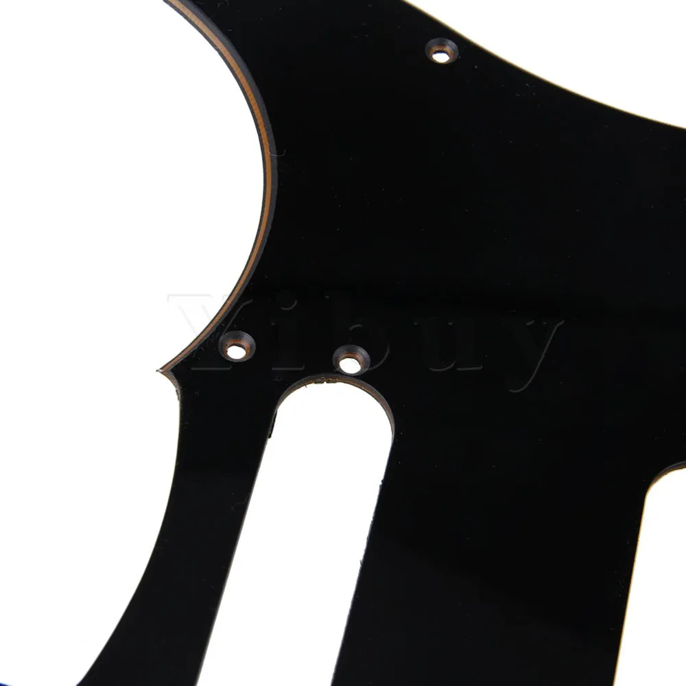 Yibuy 3ply 11 Hole ABS HSS Layout Electric Guitar Pickguard Scratchplate Black