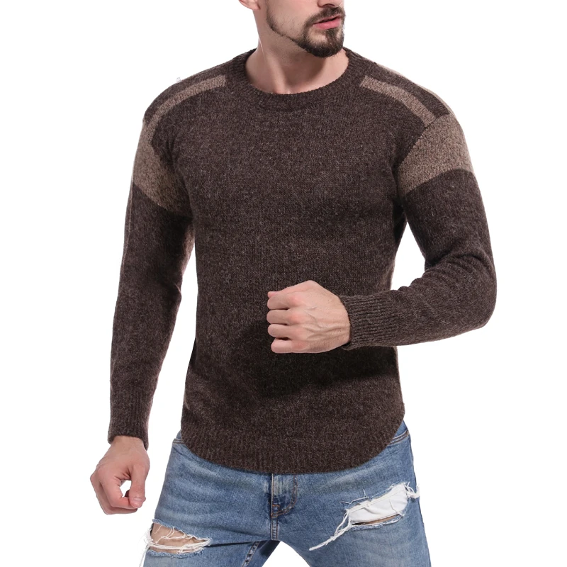 AIRGRACAIS M XL зимний свитер с круглым вырезом мужской кашемировый пуловер мужские