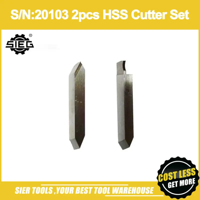 

Free Shipping!/S/N:20103 2pcs Double End HSS Cutter Set/SIEG N1 6*6*60mm cutter tool