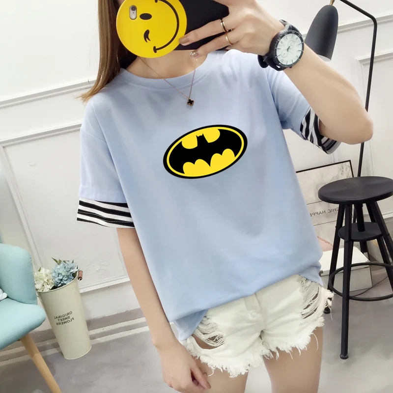 Kpop T-Shirt Women's Cotton T-Shirt Harajuku Loose Casual Print Short Sleeve Top T-Shirt Femme Streetwear Camiseta Mujer Clothes